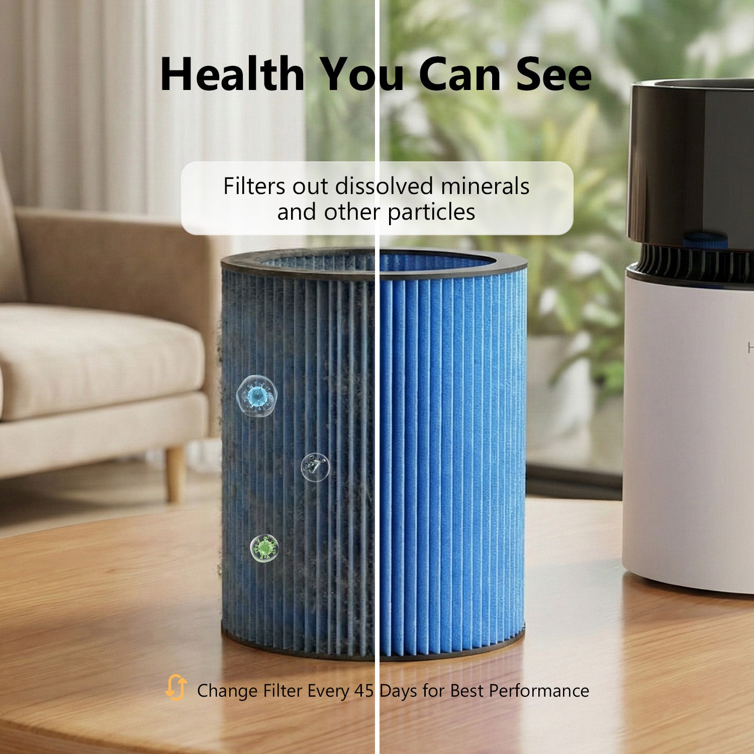 3L Mist-Free Evaporative Humidifier for Bedroom